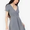 ZALORA BASICS Basic Wrap Bodice Dress