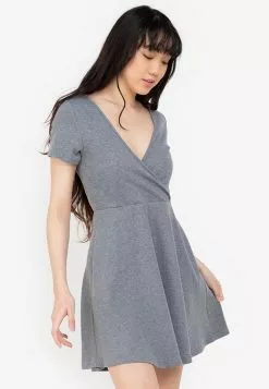 ZALORA BASICS Basic Wrap Bodice Dress