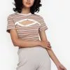 ZALORA BASICS Cut Out Colour Block Top