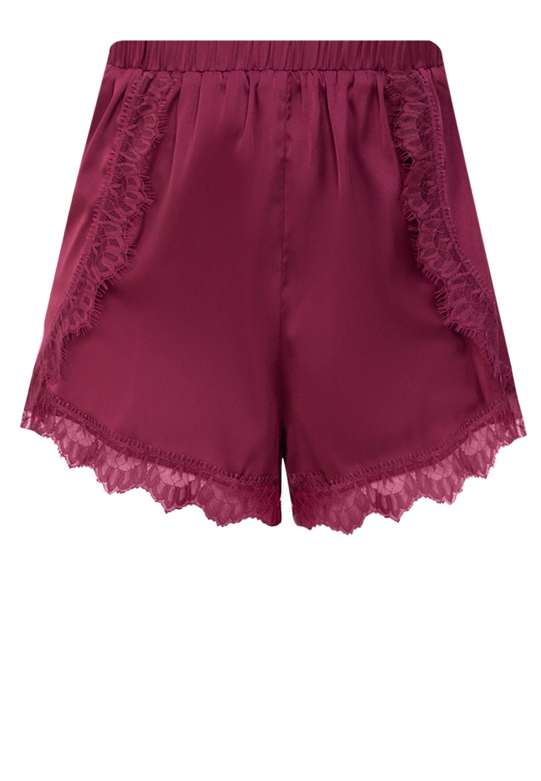 ZALORA BASICS Lounge Curve Hem Lace Trim Shorts - Billede 5