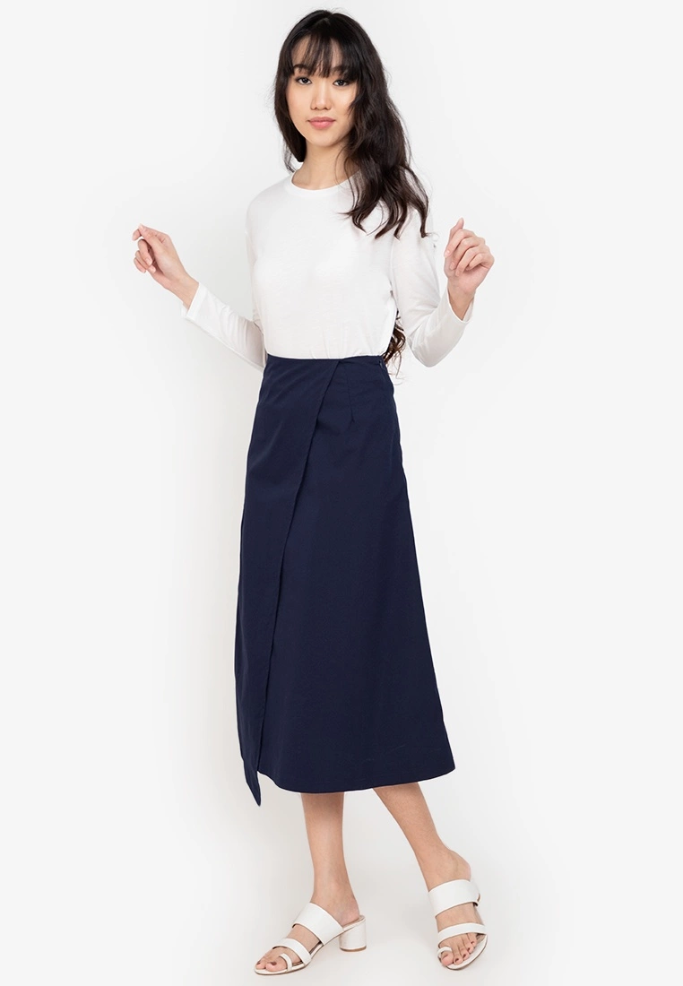 ZALORA BASICS High Waist Wrap Skirt - Billede 4