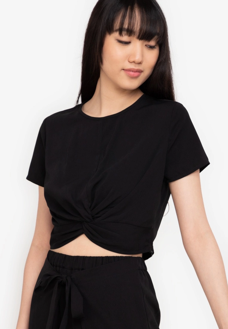 ZALORA BASICS 100% Recycled Polyester Knot Detail Top - Billede 3