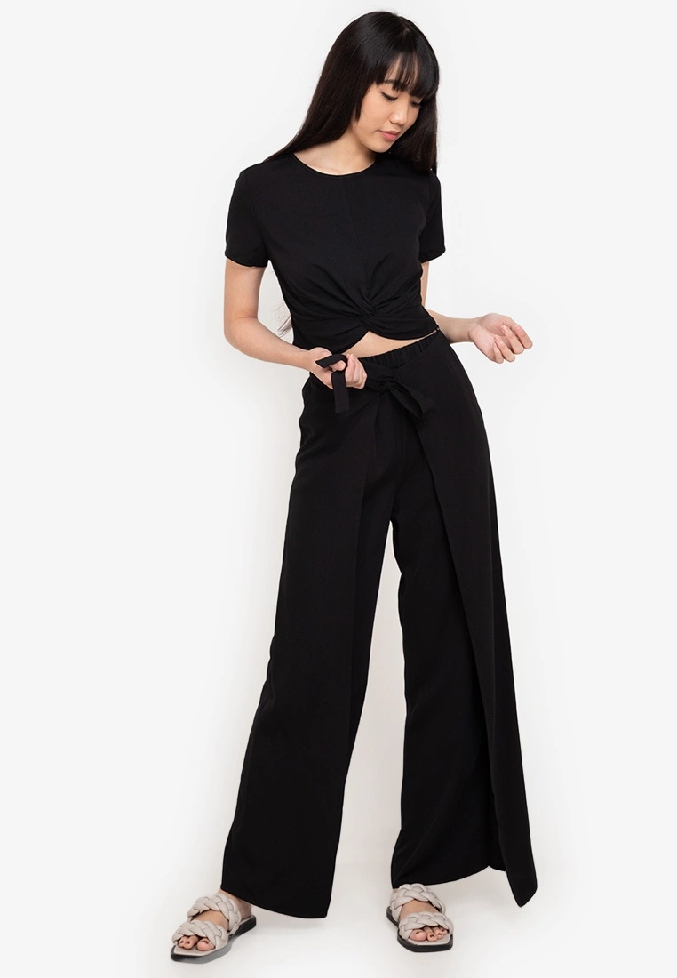 ZALORA BASICS 100% Recycled Polyester Knot Detail Top - Billede 4