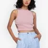 ZALORA BASICS Cut Out Ribbed Sleeveless Top