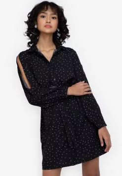 ZALORA BASICS Basic Tie Waist Shirt Dress
