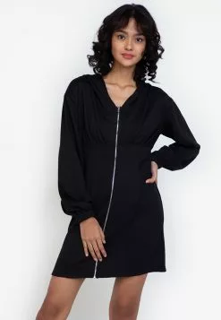 ZALORA BASICS Hooded Bodycon Dress