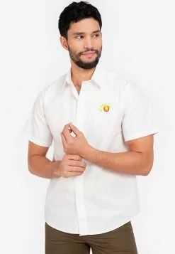 ZALORA BASICS Embroidered Short Sleeve Shirt