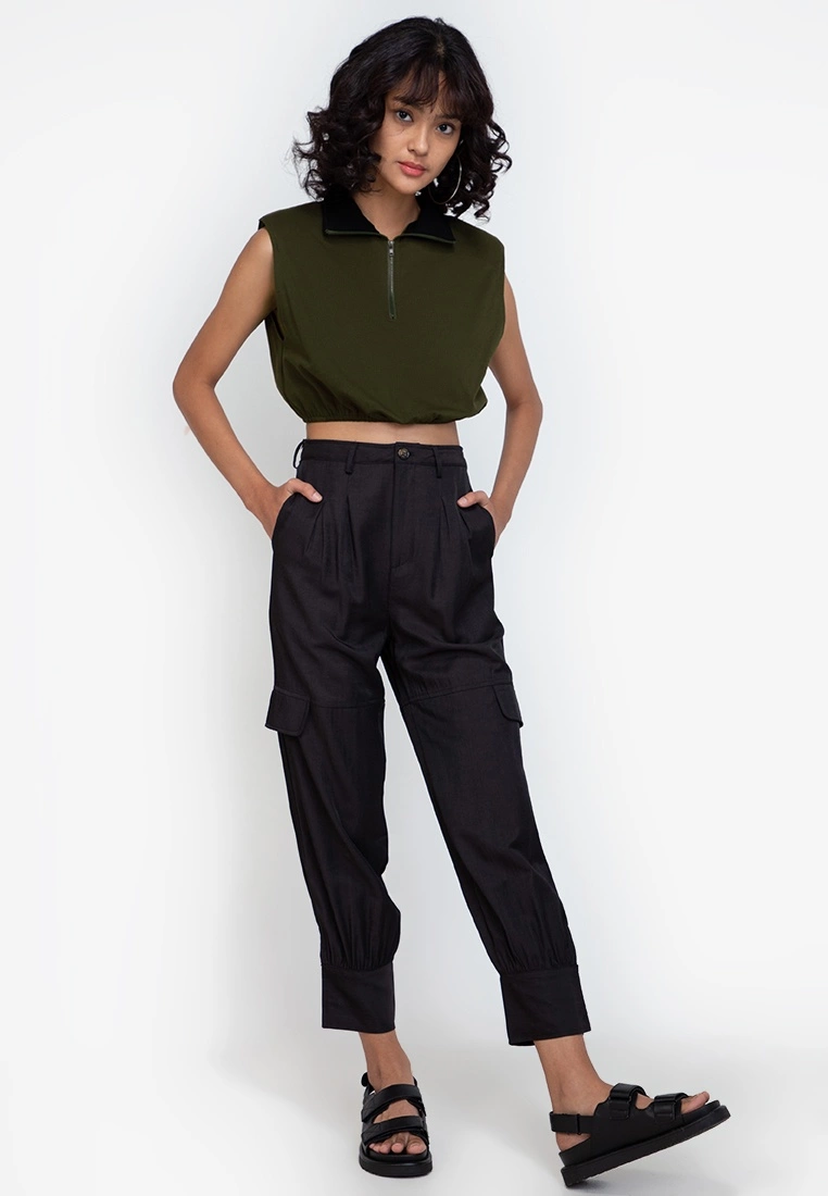 ZALORA BASICS Sleeveless Zip Up Top - Billede 4