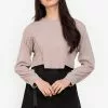 ZALORA BASICS Reflective Piping Boxy Sweatshirt Top