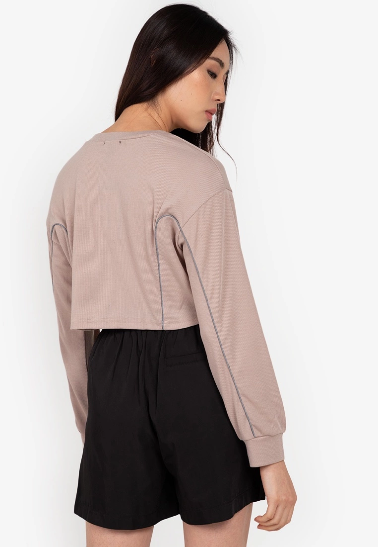 ZALORA BASICS Reflective Piping Boxy Sweatshirt Top - Billede 2