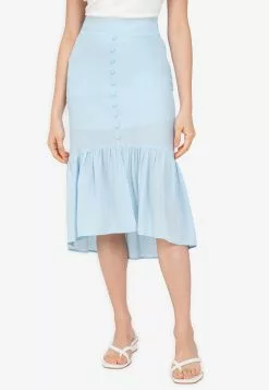 ZALORA BASICS Flutter Hem Hi Low Skirt