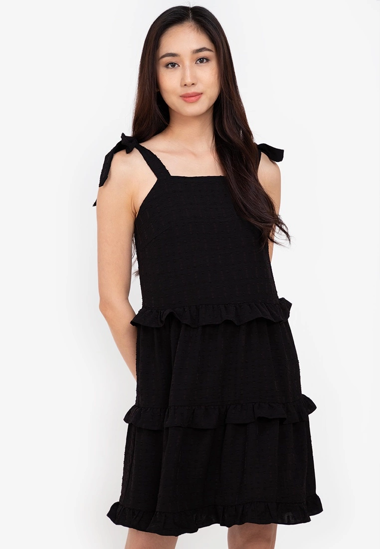 ZALORA BASICS Frill Detail Cami Dress