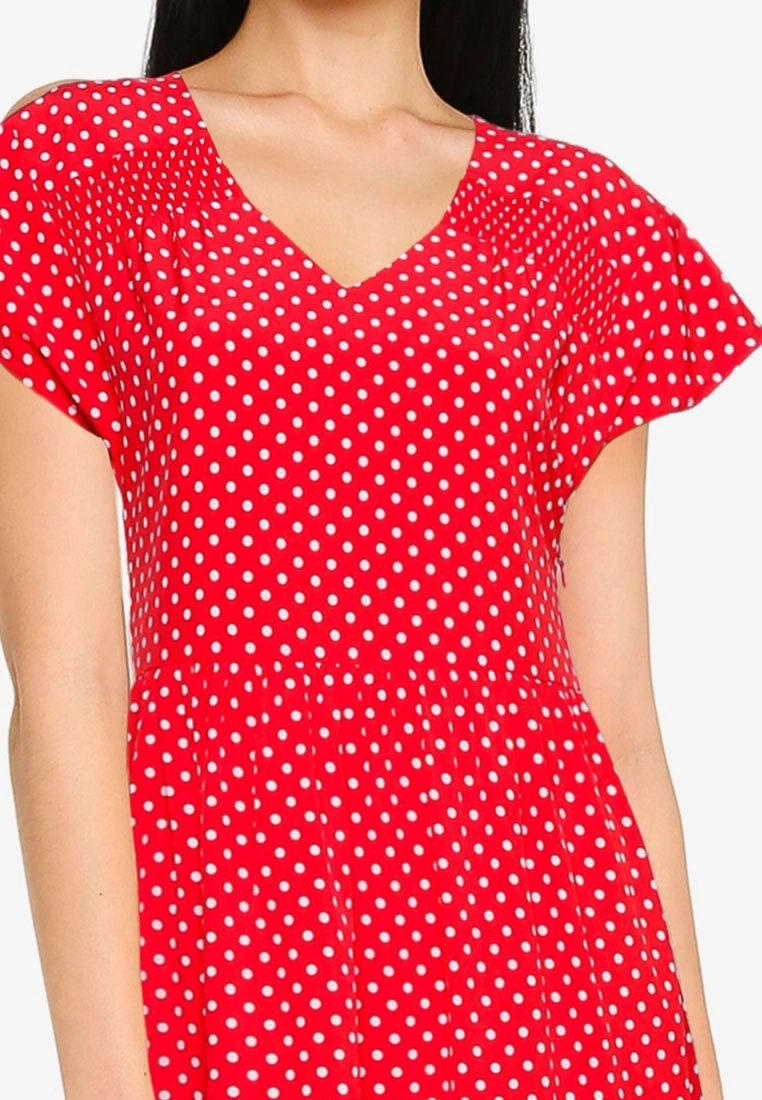 ZALORA BASICS V Neck Fluted Hem Dress - Billede 3