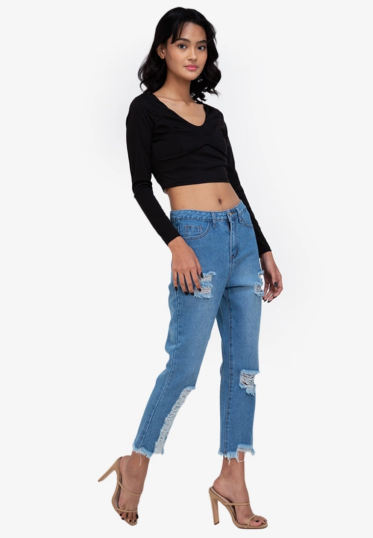 ZALORA BASICS Piping Detail Long Sleeve Top - Billede 4