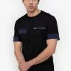 ZALORA BASICS Mix Colour Block Pocket T-Shirt