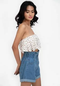 ZALORA BASICS Ruffle Bandeau Top