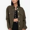 ZALORA BASICS Flap Pocket Split Raw Hem Denim Jacket