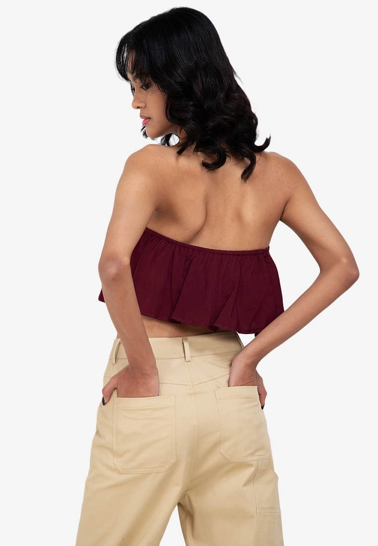 ZALORA BASICS Ruffle Bandeau Top - Billede 2