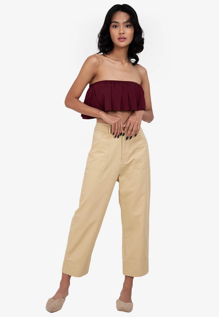 ZALORA BASICS Ruffle Bandeau Top - Billede 4