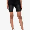ZALORA BASICS High Rise Raw Hem Bermuda Denim Shorts