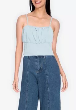 ZALORA BASICS Gathered Front Cami Top