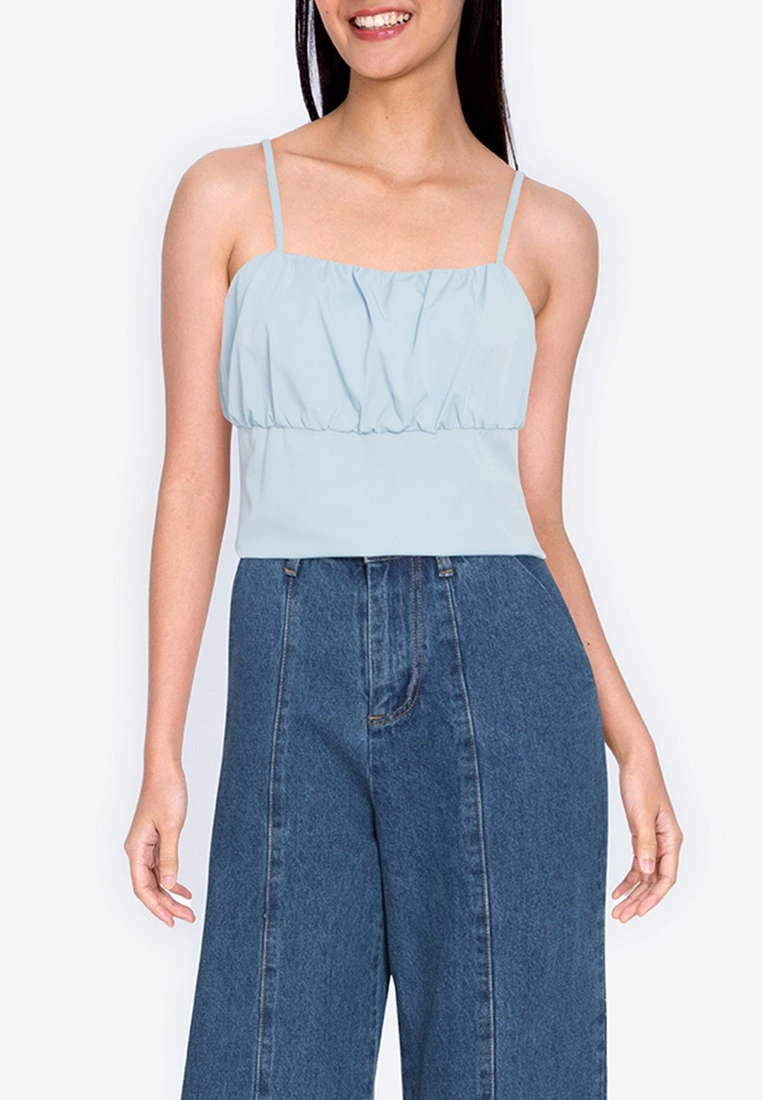 ZALORA BASICS Gathered Front Cami Top