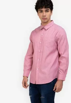 ZALORA BASICS Printed Pocket Shirt