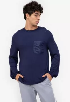 ZALORA BASICS Nylon Pocket Long Tee