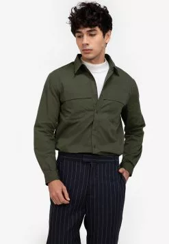 ZALORA BASICS Layered Double Pocket Shirt