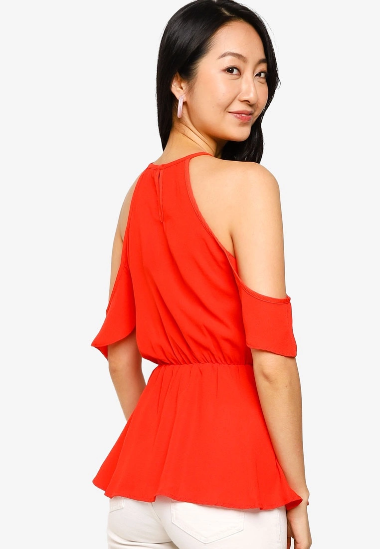 ZALORA BASICS Cold Shoulder Elasticated Waist Top - Billede 2