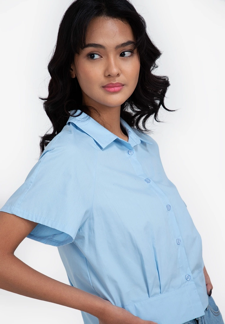 ZALORA BASICS Pleated Crop Blouse - Billede 3