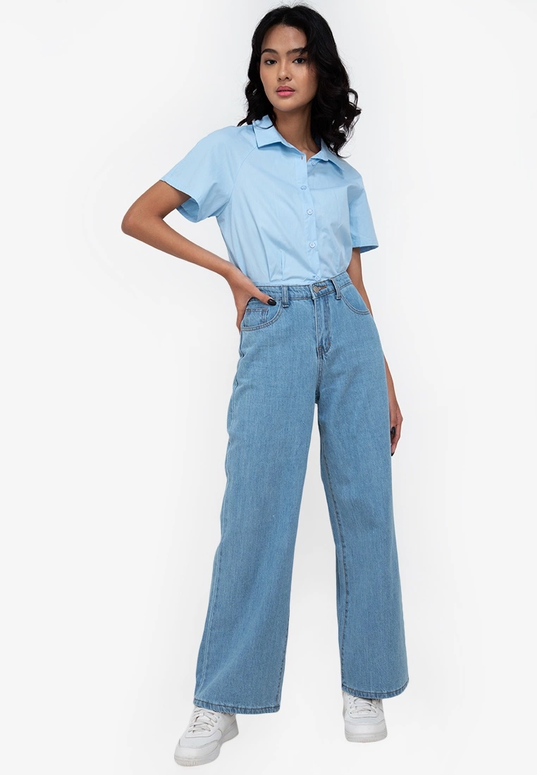 ZALORA BASICS Pleated Crop Blouse - Billede 4