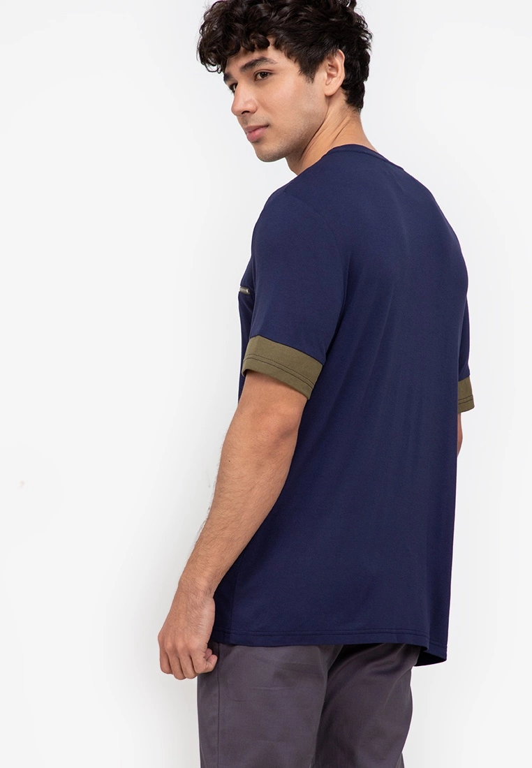 ZALORA BASICS Mix Colour Block Pocket T-Shirt - Billede 2