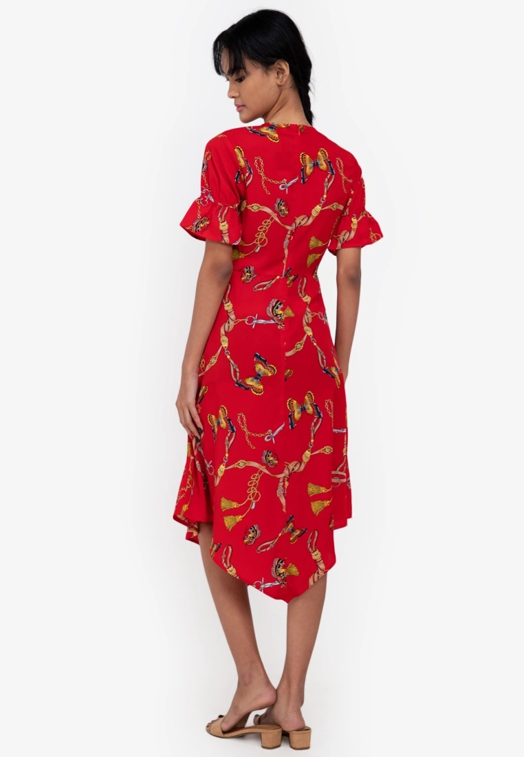 ZALORA BASICS Asymmetric Hem Fit and Flare Dress - Billede 2