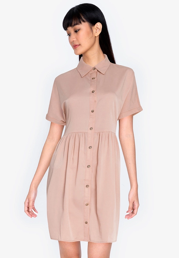 ZALORA BASICS Batwing Sleeve Babydoll Dress