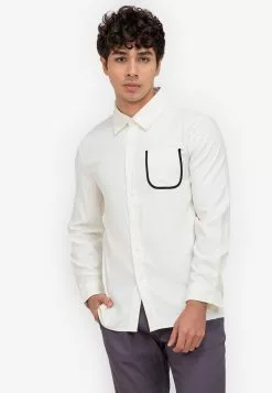 ZALORA BASICS Contrast Binding Shirt