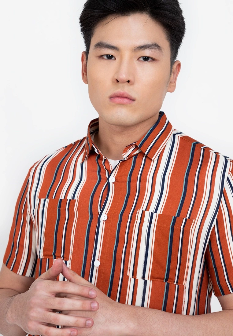 ZALORA BASICS Mix Print Short Sleeve Shirt - Billede 3
