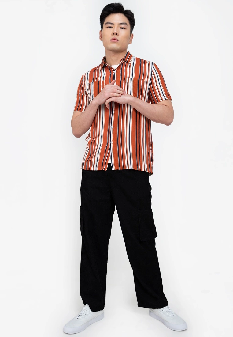ZALORA BASICS Mix Print Short Sleeve Shirt - Billede 4