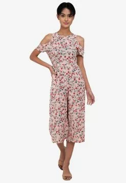 ZALORA BASICS Cold Shoulder Culotte Jumpsuit