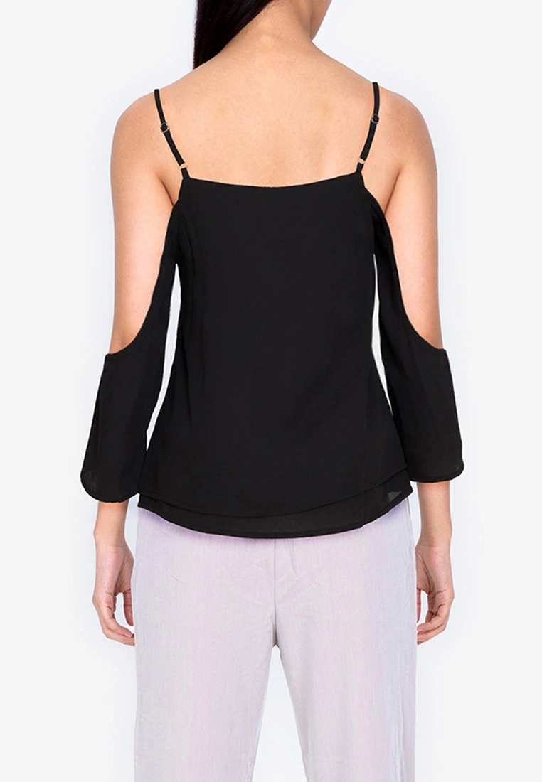 ZALORA BASICS Double Layer Cold Shoulder Top - Billede 2