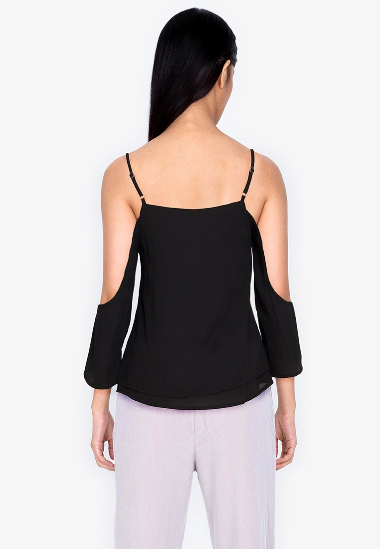 ZALORA BASICS Double Layer Cold Shoulder Top - Billede 6