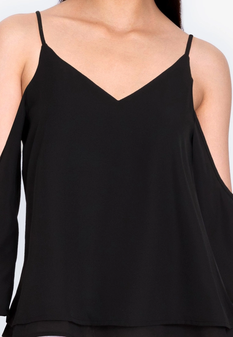 ZALORA BASICS Double Layer Cold Shoulder Top - Billede 7