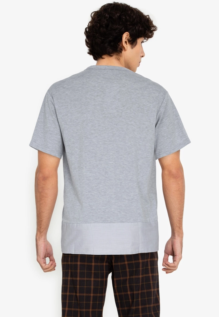 ZALORA BASICS Checked Hem T-Shirt - Billede 2