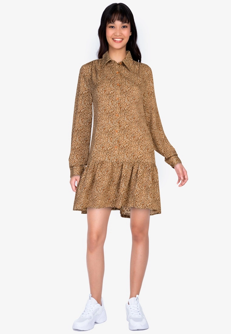 ZALORA BASICS Long Sleeve Babydoll Dress - Billede 4