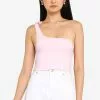 ZALORA BASICS Tie Shoulder Crop Top