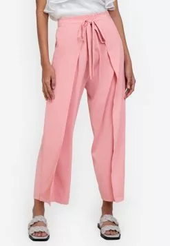 ZALORA BASICS Wrap Detail Straight Leg Pants