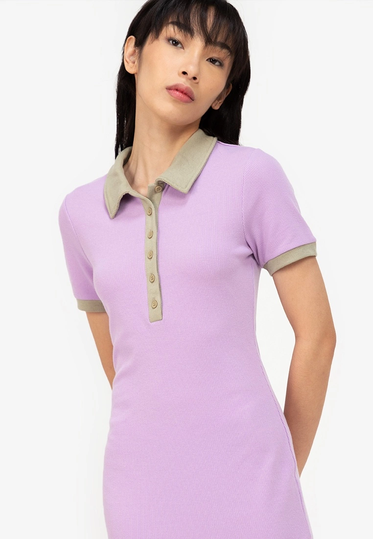 ZALORA BASICS Rib Polo Dress - Billede 3