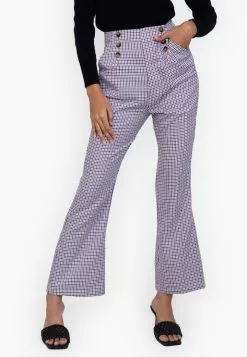 ZALORA BASICS Double Button Flare Leg Pants