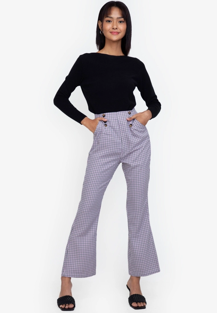 ZALORA BASICS Double Button Flare Leg Pants - Billede 4
