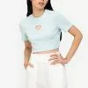 ZALORA BASICS Embroidered Heart Cut Out Top
